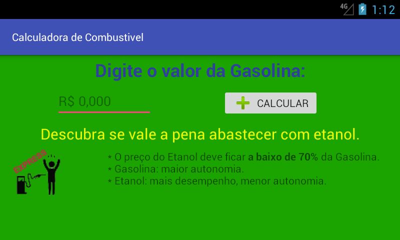 calculadora de combustível